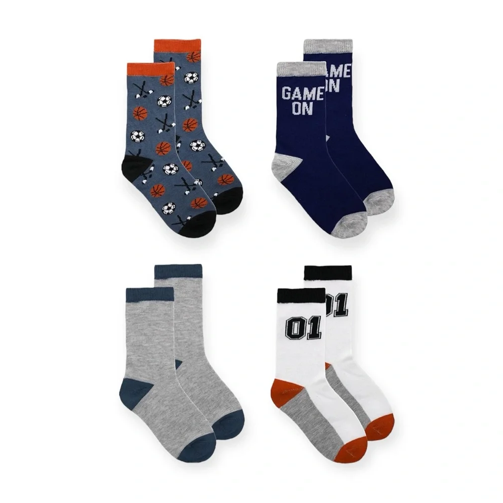DENSLEY & CO Boys Sporty Socks 4 pack